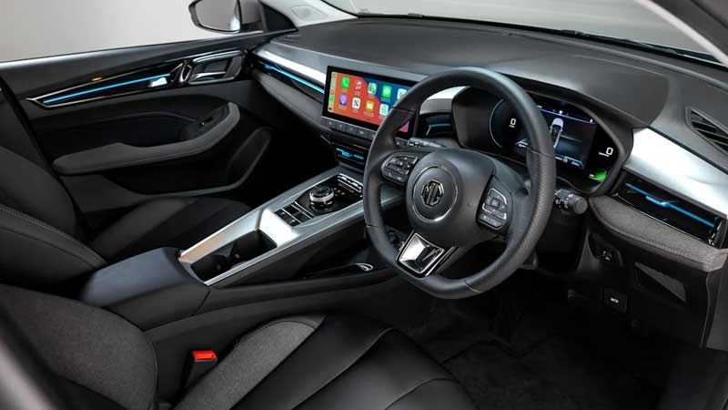 MG5 EV car interior